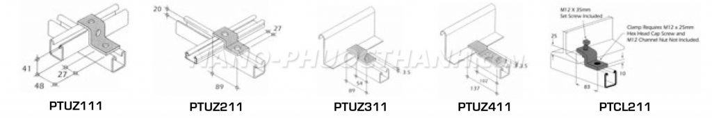 Đệm chữ Z cho thanh chống đa năng Unistrut