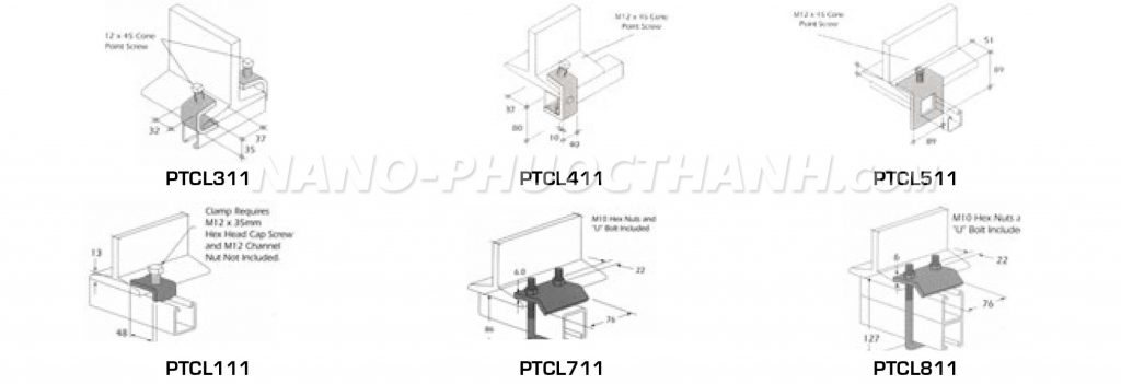 Kẹp xà gồ thanh chống đa năng Unistrut