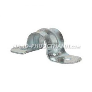 Kẹp ống thép luồn dây điện ren trơn không đế (2 lỗ)