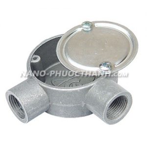Hộp nối ống 2 ngã cho ống thép luồn dây điện ren