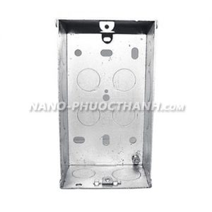 Hộp công tắc vuông âm tường đôi