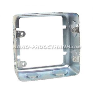 Hộp thép vuông âm tường 4 cắt đáy (4 vít ở cạnh)