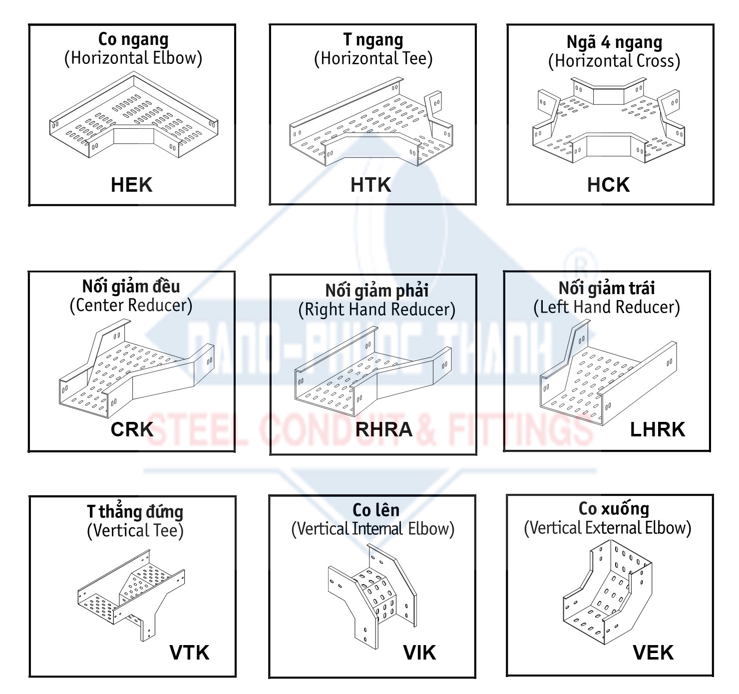 Phụ Kiện - Co Nối Khay Cáp - Cable Tray | VATTUCODIEN.VN Phụ Kiện Khay Cáp (Cabble Tray) - Vật Tư Cơ Điện Nano Phước Thành